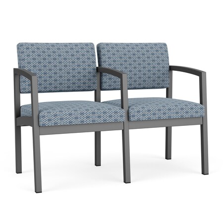 Lesro Lenox 2 Seat Tandem Seating W/ Arm, 43.5 in W 24.5 in L 32 in H LS2103